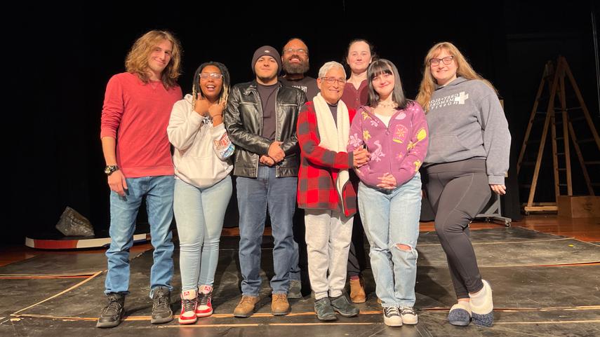 College Theatre Workshop group on stage